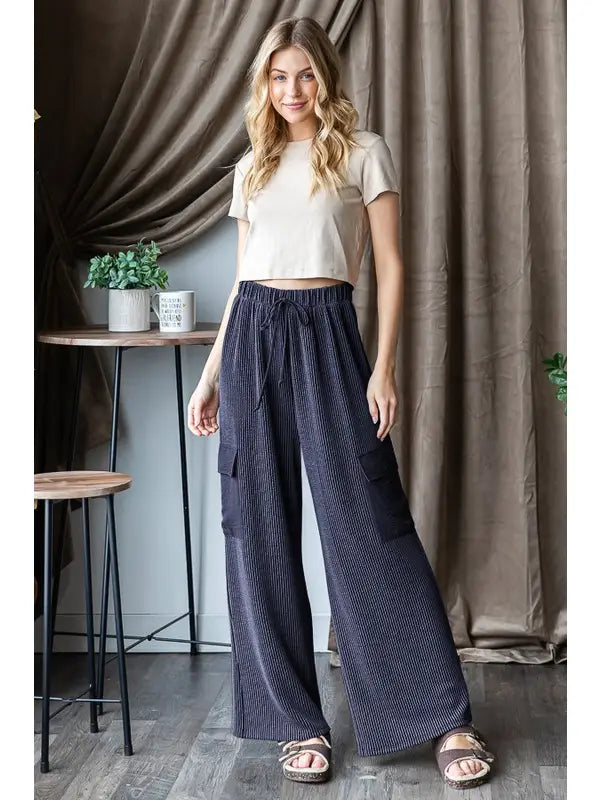Navy Urban Ribbed Pants
