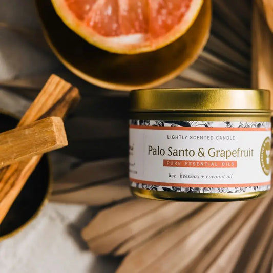Palo Santo & Grapefruit | Essential Oil Candle | Small Tin