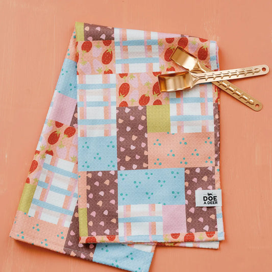 Patchwork Kitchen Waffle Towel | Microfiber