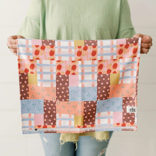 Patchwork Kitchen Waffle Towel | Microfiber