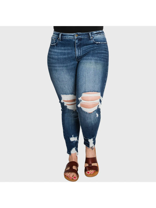 Petra153 Distressed Ankle Skinny Jeans