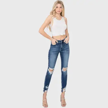 Petra153 Distressed Ankle Skinny Jeans