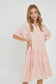 Peach Blush Tiered Shirt Dress