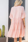 Peach Blush Tiered Shirt Dress