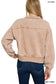 ZENANA Acid Wash Quarter Zip Pullover Deep Camel