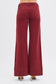 Risen Wine Tummy Control Mid Rise Wide Leg Jeans