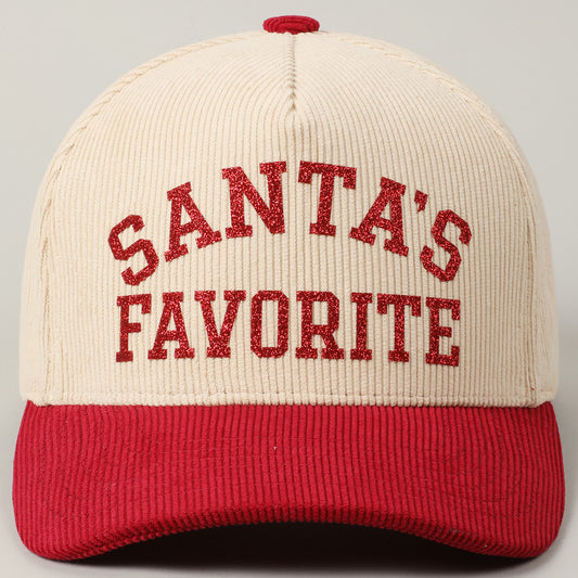 Santa's Favorite Corduroy Trucker Hat