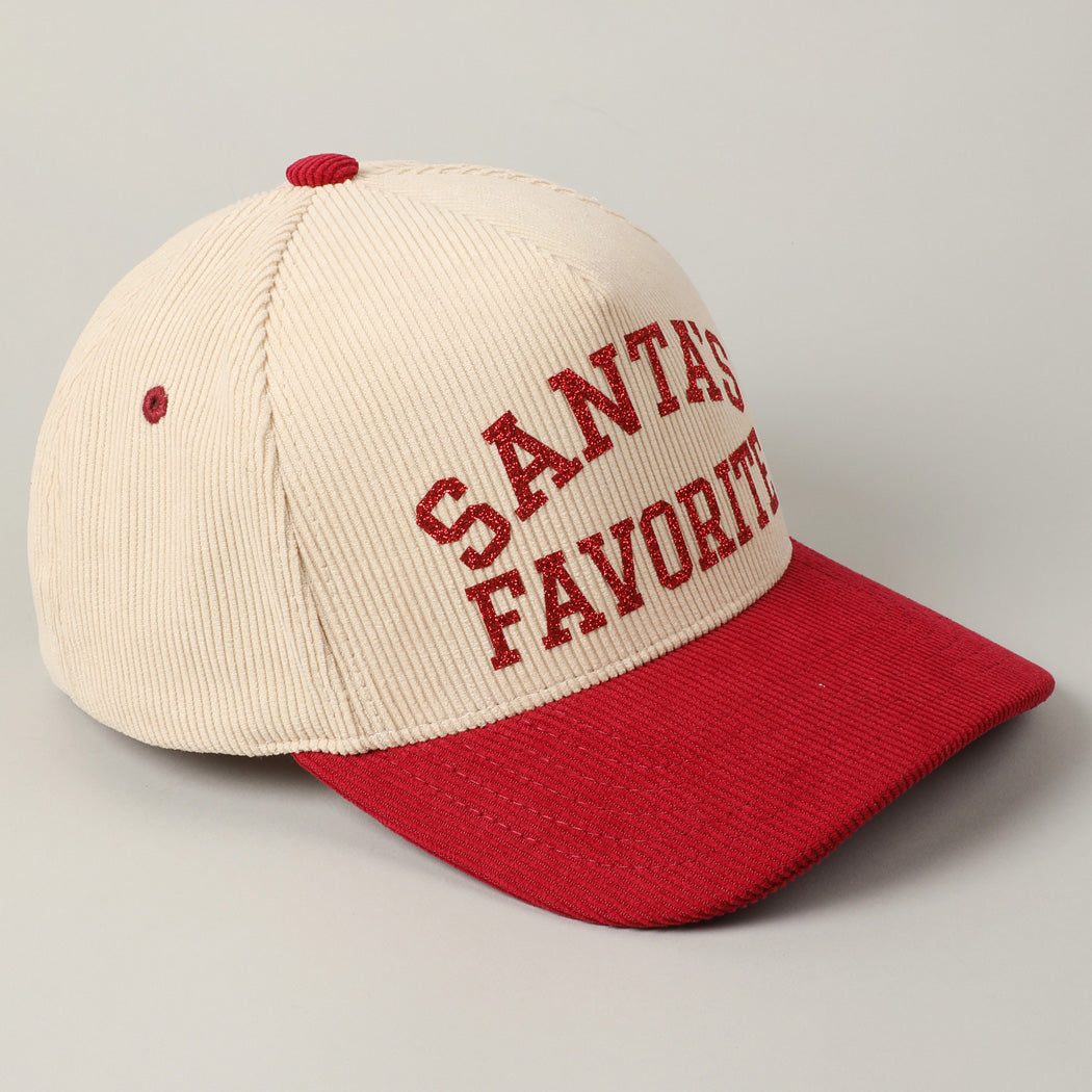 Santa's Favorite Corduroy Trucker Hat