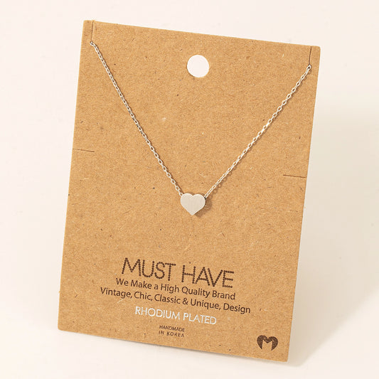 Silver Dainty Heart Pendant