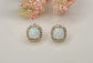 Square Opal Stud Earrings | MULTIPLE COLORS