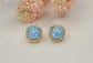 Square Opal Stud Earrings | MULTIPLE COLORS