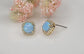 Square Opal Stud Earrings | MULTIPLE COLORS