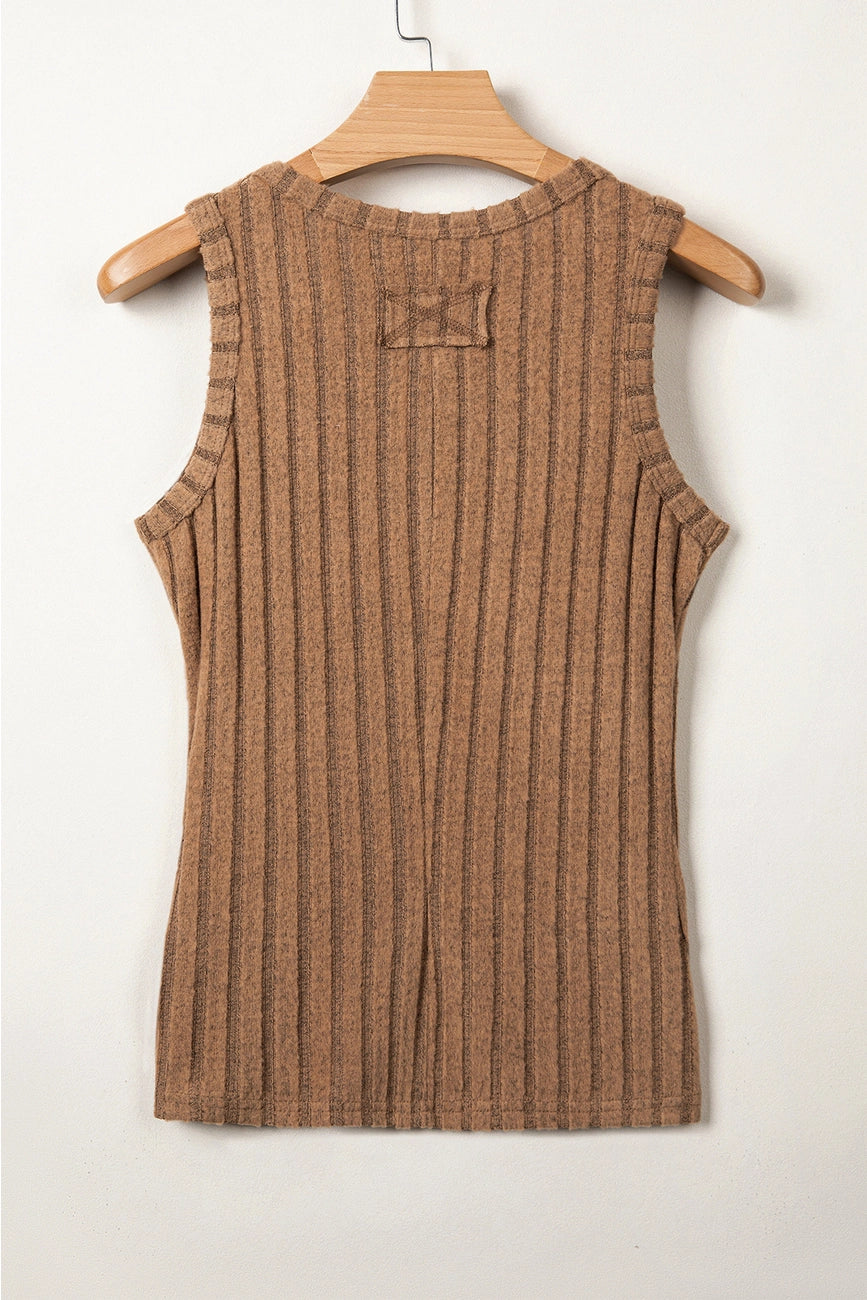 Cocoa Ribbed Tank