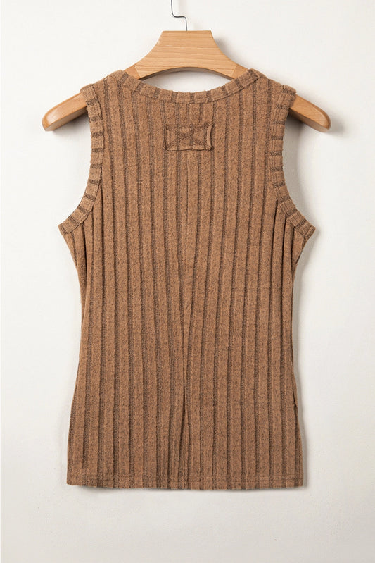 Cocoa Ribbed Tank