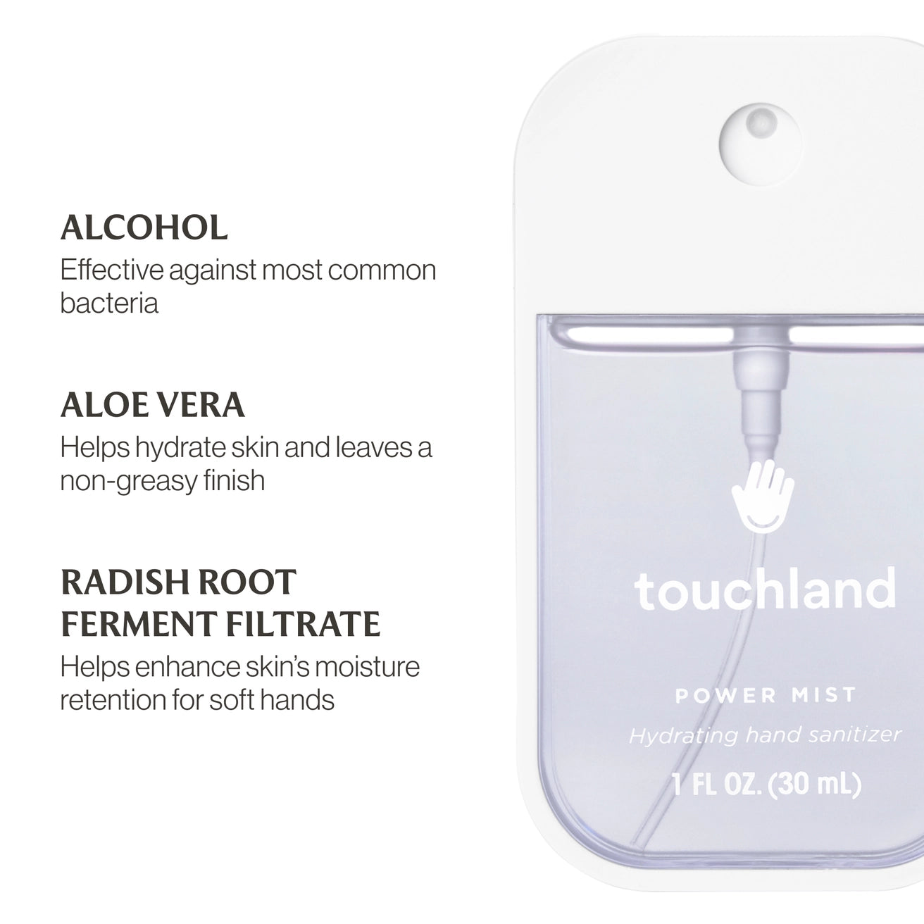 Unscented Touchland Power Mist Hydrating Hand Sanitizer