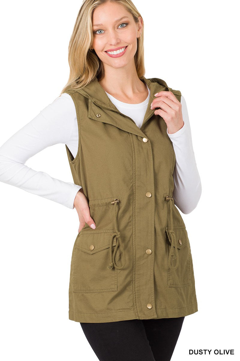 ZENANA Hooded Military Vest